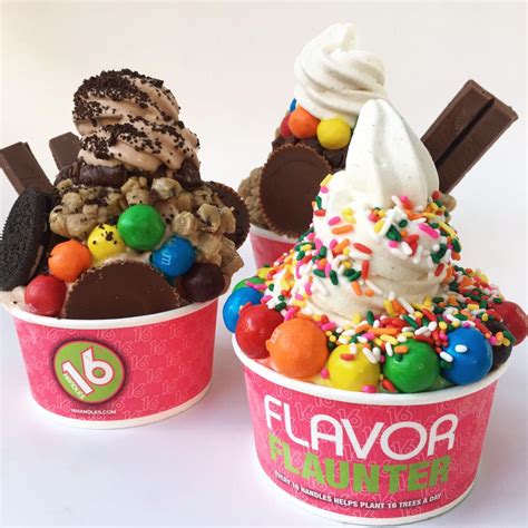 Sixteen handles - 16 Handles serves frozen yogurt, ice cream & smoothies in a variety of flavors & toppings. Stop into a 16 Handles location to try our all natural froyo & smoothies!